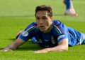 29 June 2024, Berlin: Soccer, UEFA Euro 2024, European Championship, Switzerland - Italy, final round, round of 16, Olympiastadion Berlin, Italy's Federico Chiesa lies on the ground. Photo: Robert Michael/dpa   - Photo by Icon Sport