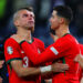 Cristiano Ronaldo et Pepe avec le maillot du Portugal /Photo: Jens B?ttner/dpa   - Photo by Icon Sport