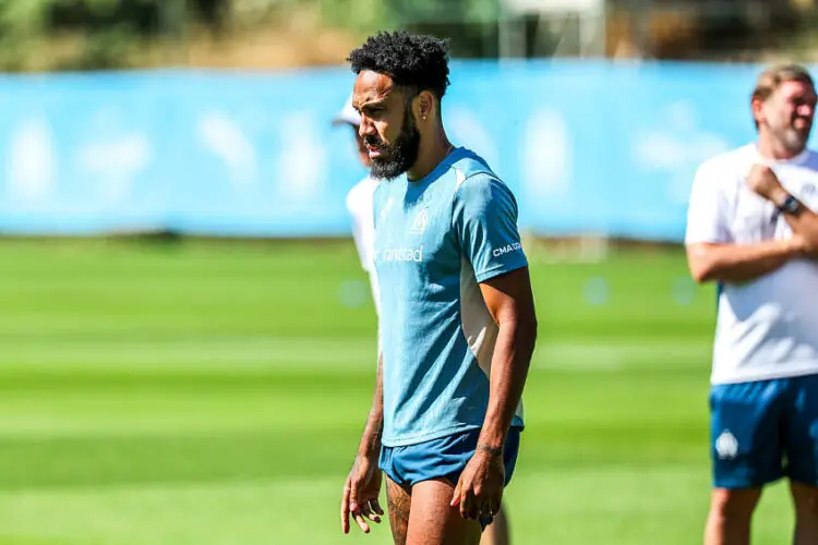 Pierre-Emerick Aubameyang. avec le maillot de l'OM (Photo by Johnny Fidelin/Icon Sport)