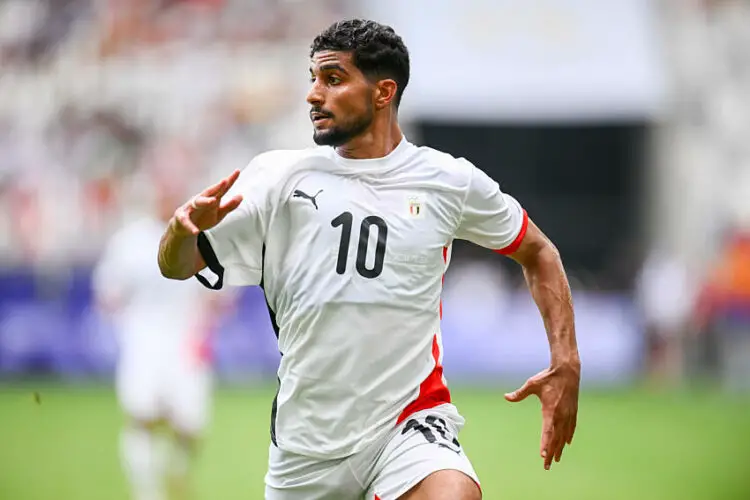 Ibrahim Adel avec le maillot de l'Égypte (Photo by Loic Cousin/Icon Sport)