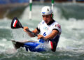 France's Titouan Castryck during the Men's Kayak Single Semi final at the Vaires-sur-Marne Nautical Stadium on the sixth day of the 2024 Paris Olympic Games in France. Picture date: Thursday August 1, 2024.   - Photo by Icon Sport
