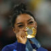 Simone Biles, USA, after all-around final at 2024 Olympic Games in Paris-Bercy; 01/08/2024; Foto: SCHREYER   - Photo by Icon Sport