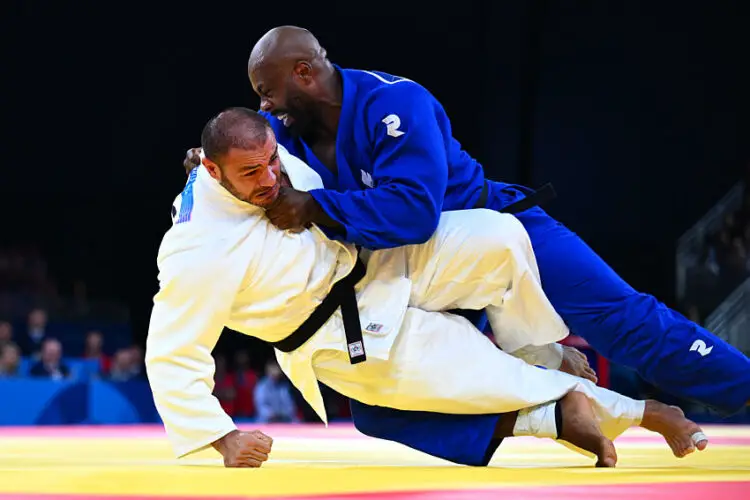 Teddy RINER et Guram TUSHISHVILI (Photo by Anthony Dibon/Icon Sport)