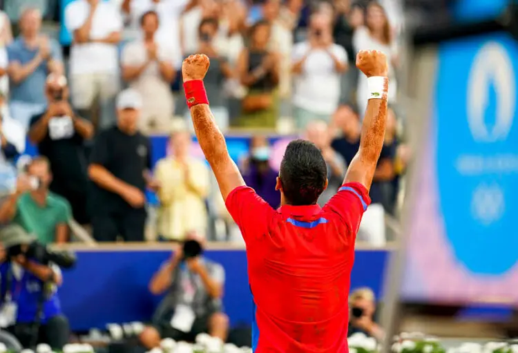 Novak Djokovic lors de ses JO 2024 - Photo by Icon Sport