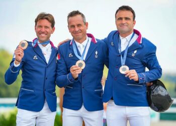 Julien EPAILLARD, Olivier PERREAU et Simon DELESTRE (Photo by Pierre Costabadie/Icon Sport)