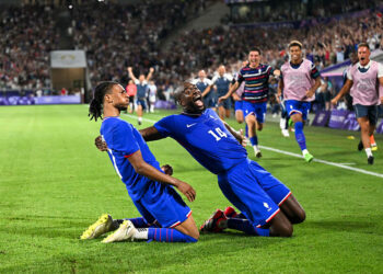 Jean-Philippe Mateta Olise  avec les Bleus aux JO 2024  - Photo by Icon Sport