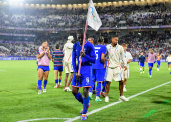 Manu Koné avec la France olympique aux JO 2024  - Photo by Icon Sport