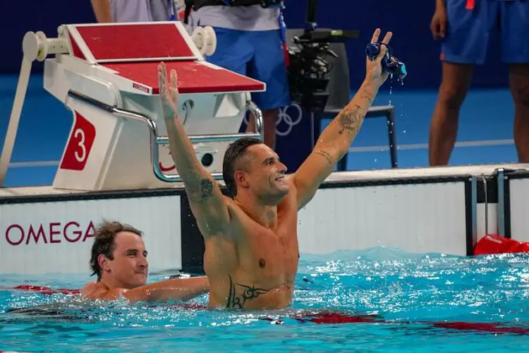 Florent Manaudou aux JO 2024 - Photo by Icon Sport