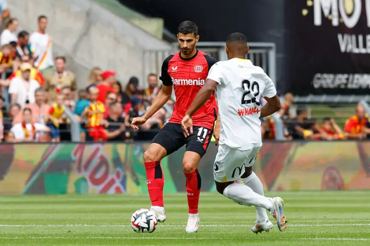 Martin Terrier avec le maillot du Bayer Leverkusen (Photo by Loic Baratoux /Icon Sport)