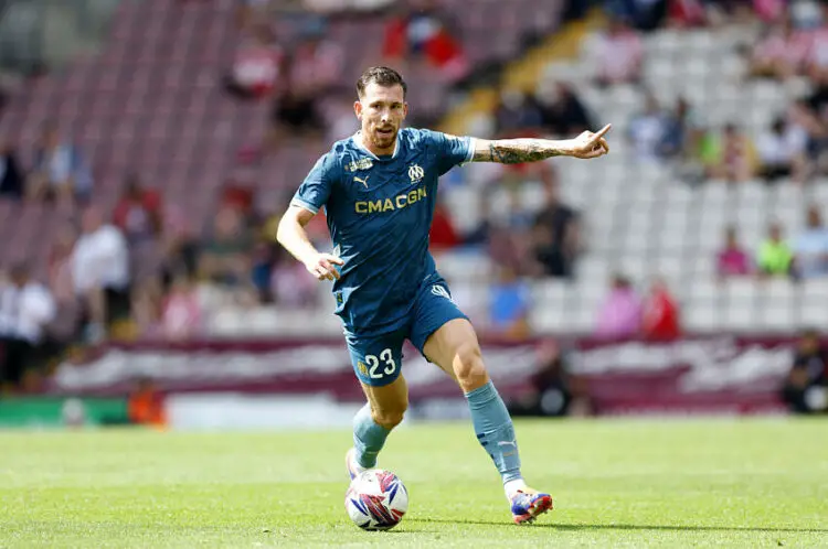 Pierre-Emile Höjbjerg pour son premier match avec l'OM   - Photo by Icon Sport