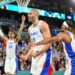 Victor Wembanyama (France), Nicolas Batum (France) et Andrew Albicy (France)   - Photo by Icon Sport