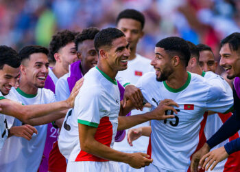 Achraf Hakimi et les Lions de l'Atlas aux JO 2024 - Photo by Icon Sport