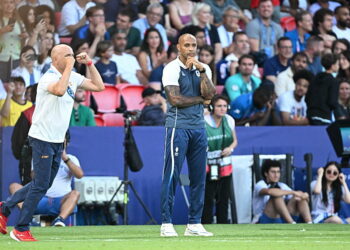 France's coach Thierry Henry during the Men's Gold Medal match between France and Spain during the Paris 2024 Summer Olympic Games at Parc des Princes on August 9, 2024 in Paris, France. Photo by David Niviere/ABACAPRESS.COM   - Photo by Icon Sport