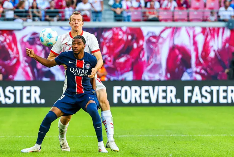 Ibrahim Mbaye avec le PSG en amical - Photo by Icon Sport