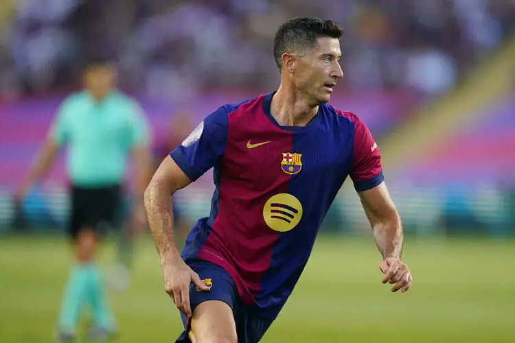 Robert Lewandowski avec le maillot du FC Barcelone (Photo by Sergio Ruiz / Pressinphoto / Icon Sport)