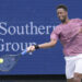 August  16, 2024:  Gael Monfils (FRA) defeated Carlos Alcaraz (ESP) 4-6, 7-6, 6-4, at the Cincinnati Open being played at Lindner Family Tennis Center in Mason, Ohio. ?Leslie Billman/Tennisclix/CSM/Sipa USA (Credit Image: ? Leslie Billman/Cal Sport Media/Sipa USA)   - Photo by Icon Sport