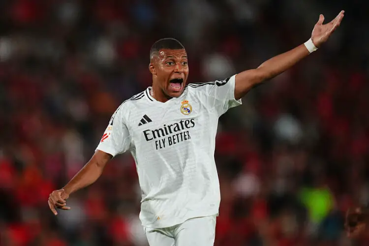 Kylian Mbappe avec le maillot du Real Madrid (Photo by Bagu Blanco / Pressinphoto / Icon Sport)