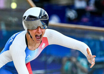 Marie PATOUILLET of France competes in the Women's C4-C5 500m Time Trialduring the Paris 2024 Paralympic Games Para Cycling Track at National Velodrome on August 29, 2024 in Paris, France. (Photo by Daniel Derajinski/Icon Sport)   - Photo by Icon Sport