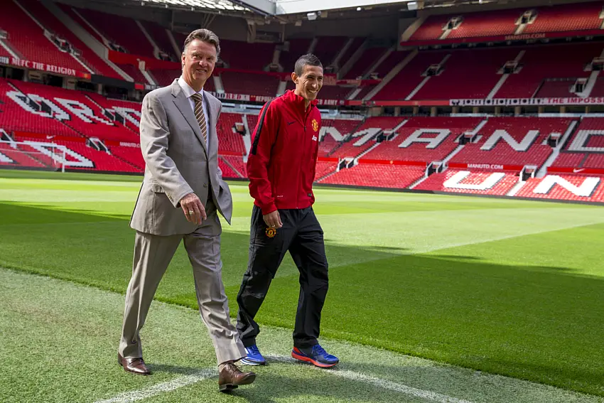 Angel di Maria et Louis van Gaal en 2014 - Photo by Icon Sport