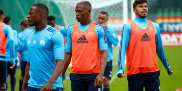 Clinton Njie avec l'OM lors de 2017/2018 - Photo by Icon Sport