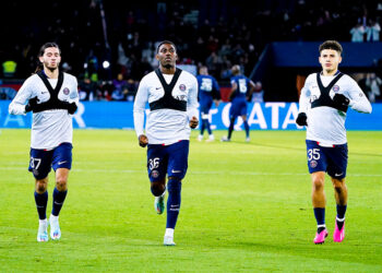 Ilyes HOUSNI of PSG and Ayman KARI of PSG and Ismael GHARBI - Photo by Icon Sport