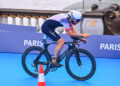 Jules RIBSTEIN of France (PTS2) during the Paralympics triathlon test event on August 19, 2023 in Paris, France. (Photo by Anthony Dibon/Icon Sport)  - Photo by Icon Sport