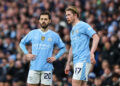 Bernardo Silva et  Kevin De Bruyne avec Manchester City - Photo by Icon Sport