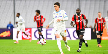 Leonardo BALERDI of Marseille during the Ligue 1 Uber Eats match between Marseille and Nice at Orange Velodrome on April 24, 2024 in Marseille, France.(Photo by Daniel Derajinski/Icon Sport)   - Photo by Icon Sport