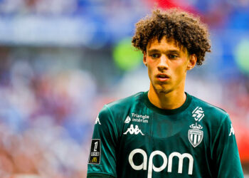 Maghnes AKLIOUCHE of Monaco during the Ligue 1 MCDonald's match between Lyon and Monaco at Groupama Stadium on August 24, 2024 in Lyon, France. (Photo by Loic Baratoux/FEP/Icon Sport)   - Photo by Icon Sport