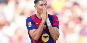 Robert Lewandowski avec le FC Barcelone  - Photo by Icon Sport