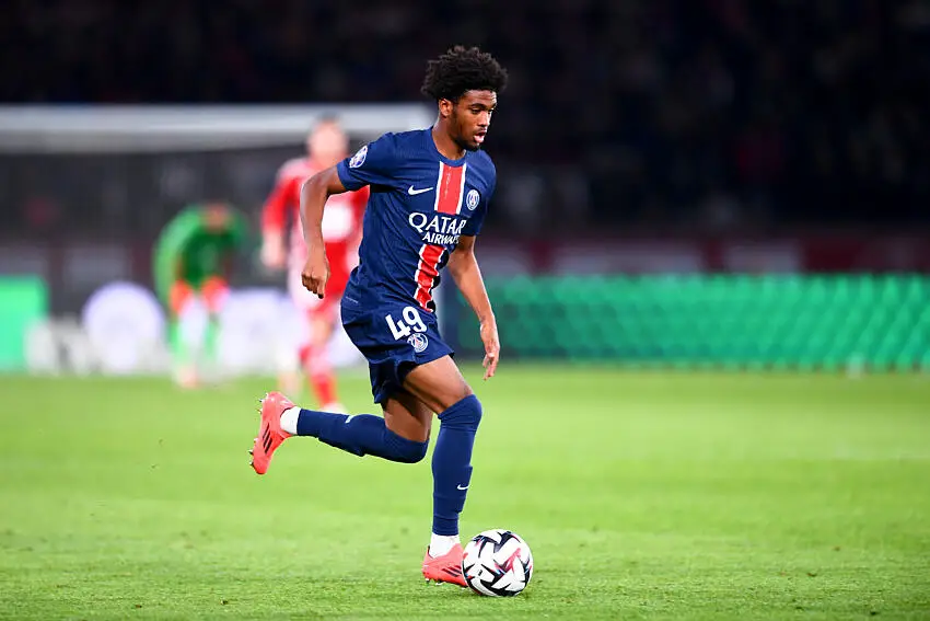 49 Ibrahim MBAYE (psg) during the Ligue 1 McDonald's match between Paris and Brest at Parc des Princes on September 14, 2024 in Paris, France. (Photo by Philippe Lecoeur/FEP/Icon Sport)   - Photo by Icon Sport