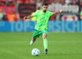 Mohamed Amoura avec le maillot de Wolfsburg  (Photo by Oliver Kaelke/DeFodi Images)  - Photo by Icon Sport