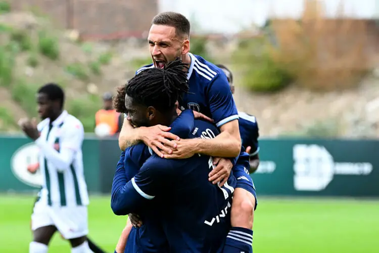 Jules GAUDIN et Jean-Philippe KRASSO - Paris FC (Photo by Christophe Saidi/FEP/Icon Sport)