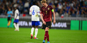 Kevin de BRUYNE of Belgium  during the UEFA Nations League 2024/2025 match between France and Belgium at Groupama Stadium on September 9, 2024 in Lyon, France.  (Photo by Baptiste Fernandez/Icon Sport)   - Photo by Icon Sport