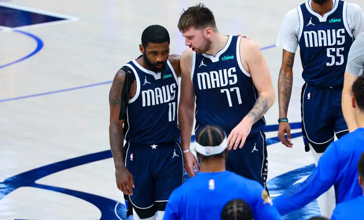 Kyrie Irving and Luka Doncic - Photo by Icon Sport