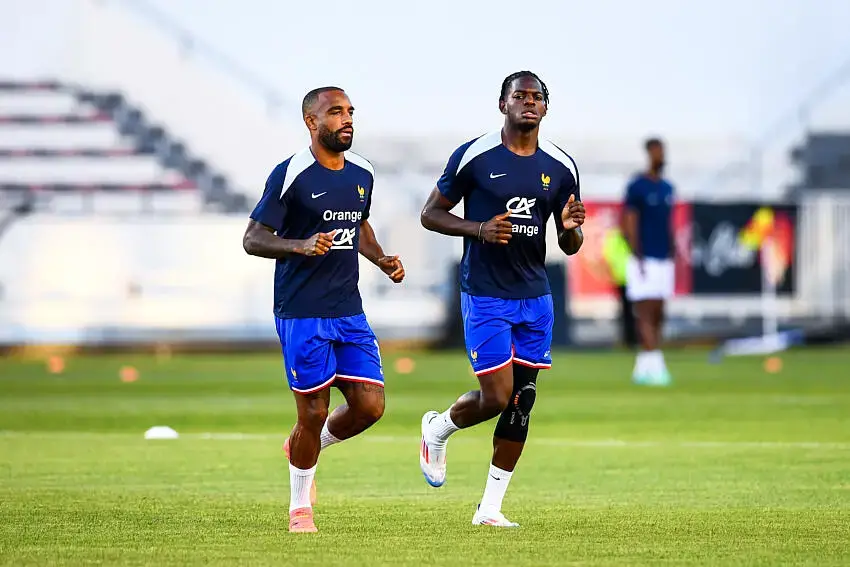 Alexandre Lacazette et Castello Lukeba avec les Bleus aux JO 2024