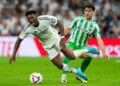 Aurelien Tchouameni of Real Madrid CF and Johnny Cardoso of Real Betis during the La Liga EA Sports match between Real Madrid and Real Betis played at Santiago Bernabeu Stadium on September 1, 2024 in Madrid, Spain. (Photo by Cesar Cebolla / Pressinphoto / Icon Sport)   - Photo by Icon Sport