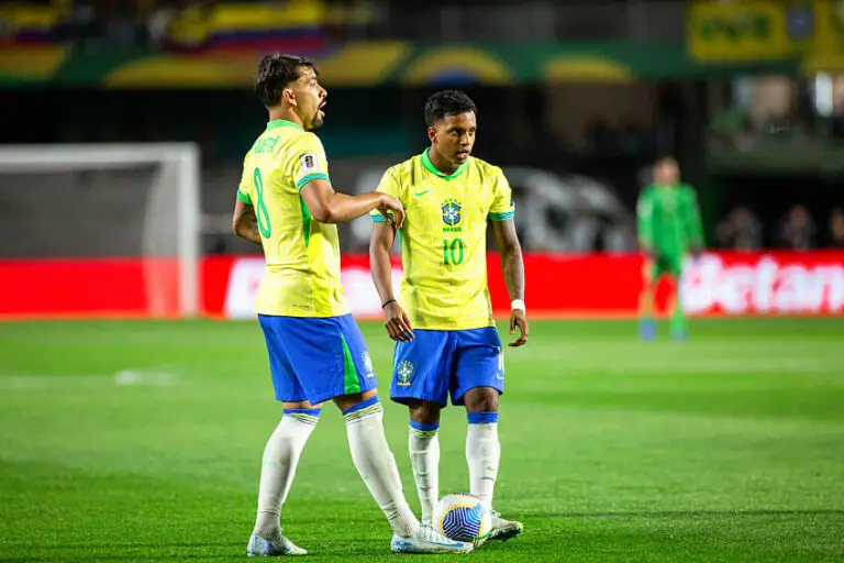 Paqueta et Rodrygo avec le Brésil en 2024.