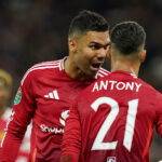 Casemiro et Antony avec Manchester United