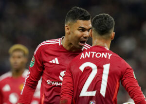 Casemiro et Antony avec Manchester United