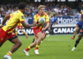 Jake McIntyre during the Top 14 match between Castres and Perpignan at Stade Pierre Fabre on September 21, 2024 in Castres, France. (Photo by Laurent Frezouls/Icon Sport)   - Photo by Icon Sport