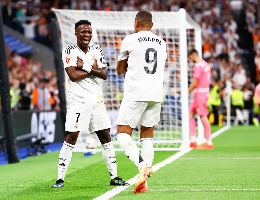 Kylian Mbappé et Vinicius Jr au Real Madrid.