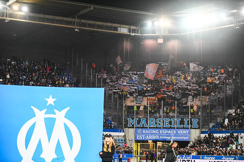 Le parcage de l'OM à Strasbourg lors de cette saison 2024/2025.