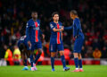 Willian PACHO, Randal KOLO MUANI et MARQUINHOS - PSG (Photo by Baptiste Fernandez/Icon Sport)