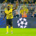 Serhou Guirassy avec le Borussia Dortmund.