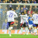 Malick Fofana and Alexandre Lacazette of Olympique Lyonnais celebrate Alexandre Lacazette’s first goal during the UEFA Europa League match at Ibrox Stadium, Glasgow Picture by Jamie Johnston/Focus Images/Sipa USA 07714373795 03/10/2024   - Photo by Icon Sport