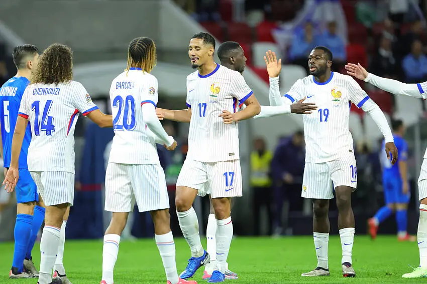 Les Bleus face à Israël en Hongrie, octobre 2024.