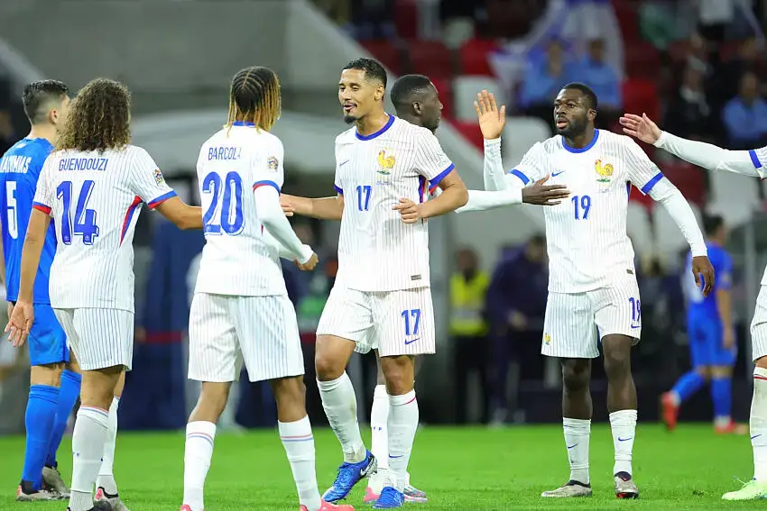 Les Bleus face à Israël en Hongrie, octobre 2024.