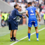 Christophe Pélissier et Jubal avec l'AJ Auxerre en 2024.