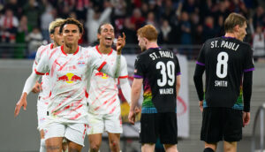 Le RB Leipzig contre St. Pauli en Coupe d'Allemagne.